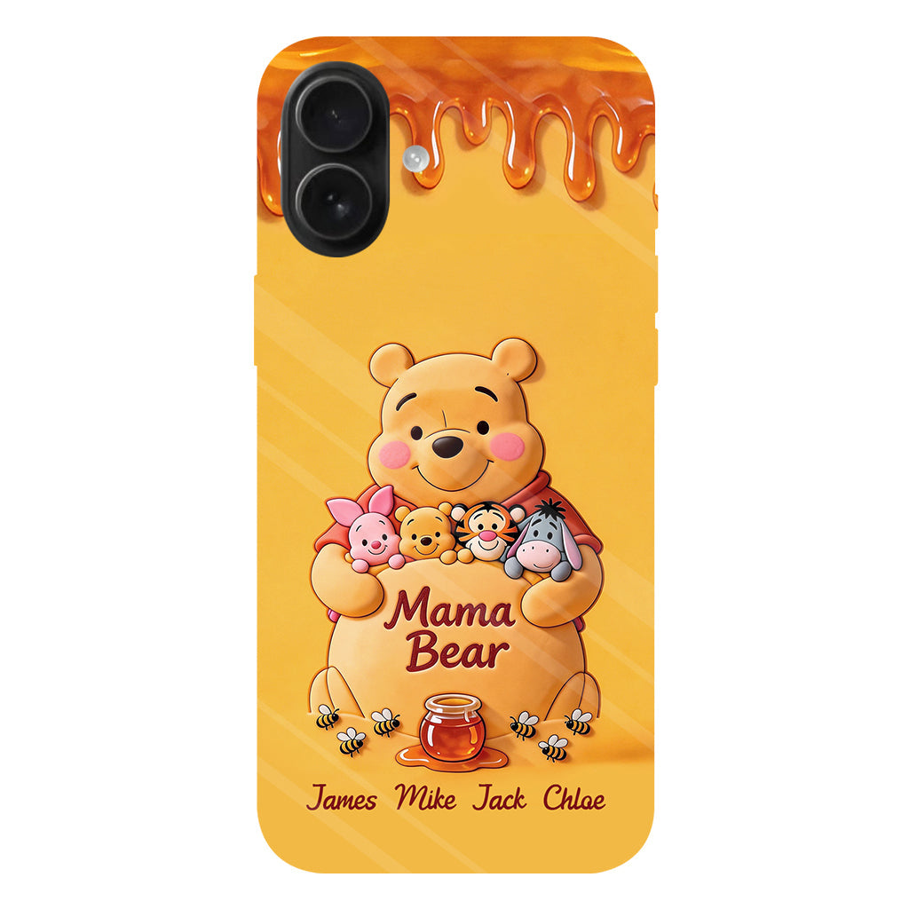 Mama Bear - Personalized Yellow Bear Full Print Phone Case