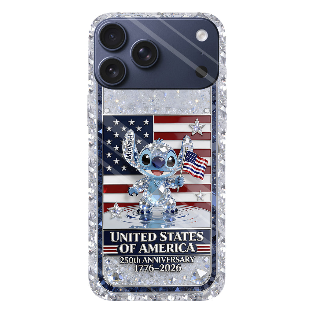 USA 250th Anniversary Cute Cartoon - Personalized Ohana Full Print Phone Case