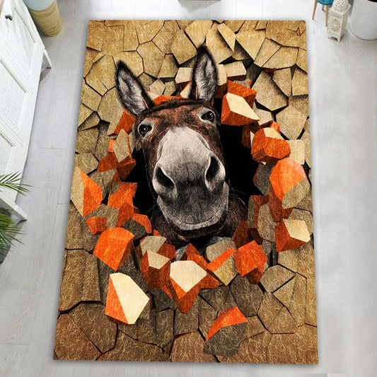 Peeking Donkey Donkey Rug 0622