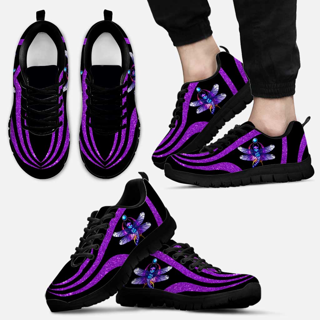 Purple Dragonfly Suicide Prevention Sneakers 0622