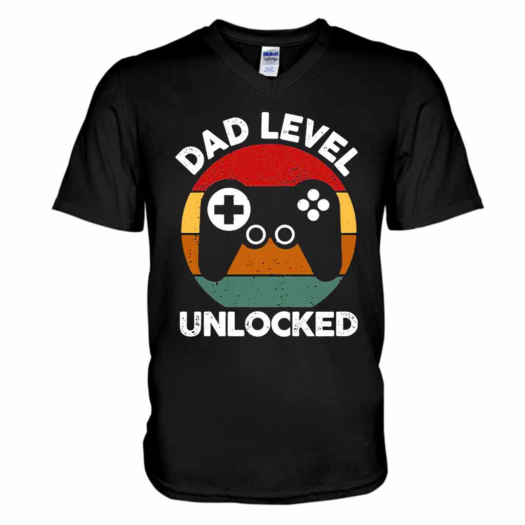 Dad Level Unlocked Funny Gaming - Father T-shirt And Hoodie 092021