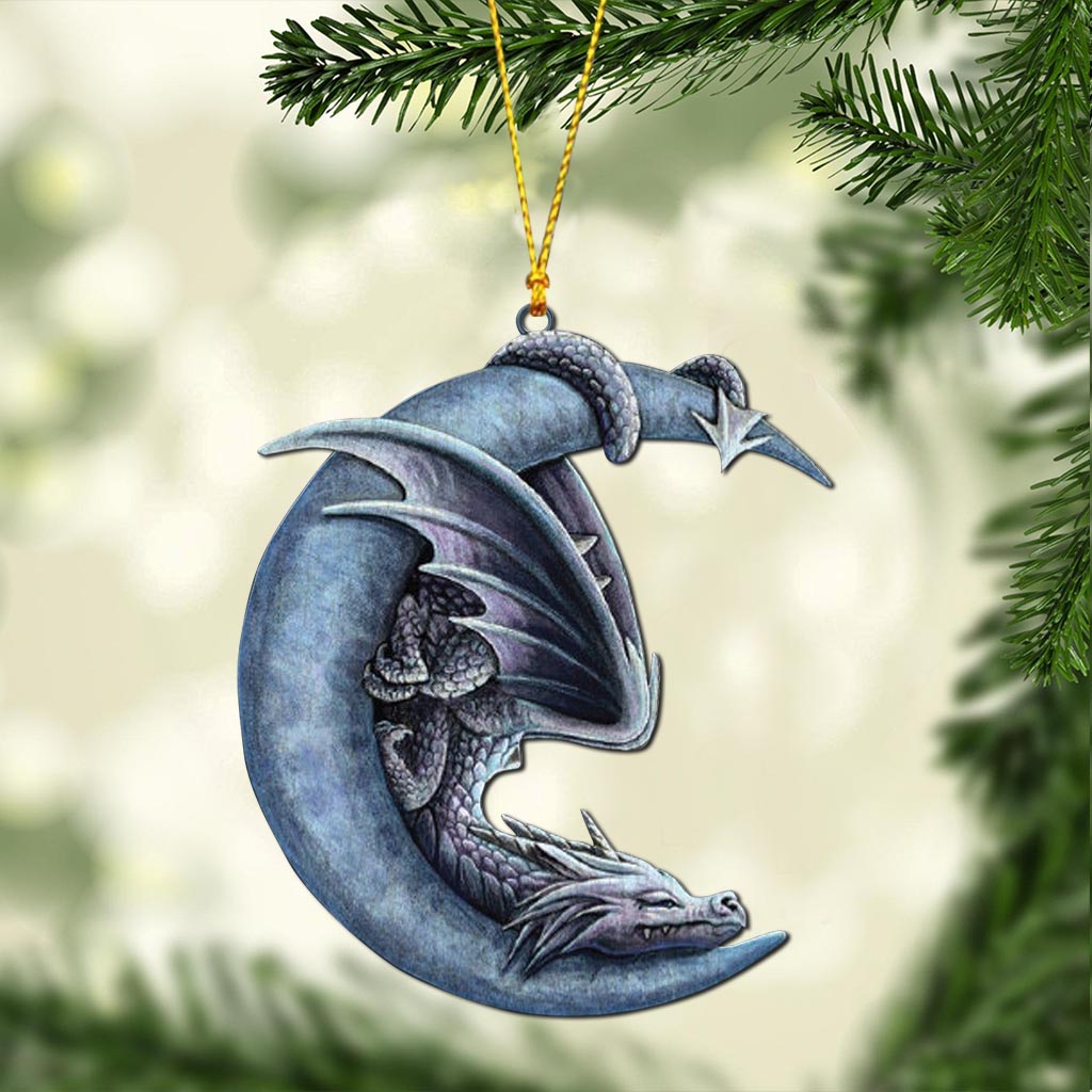 Sleeping Dragon - Dragon Ornament (Printed On Both Sides) 1022