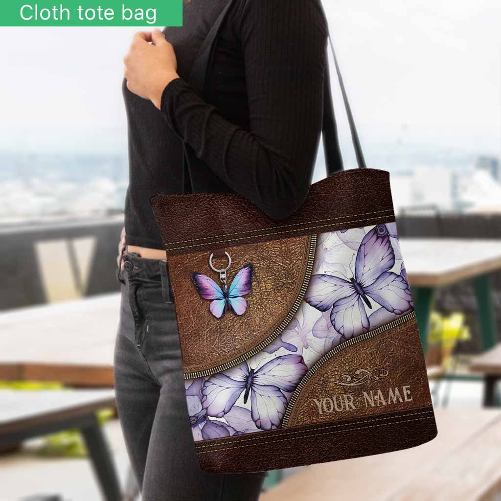 Faith Hope Love - Butterfly Personalized  Tote Bag