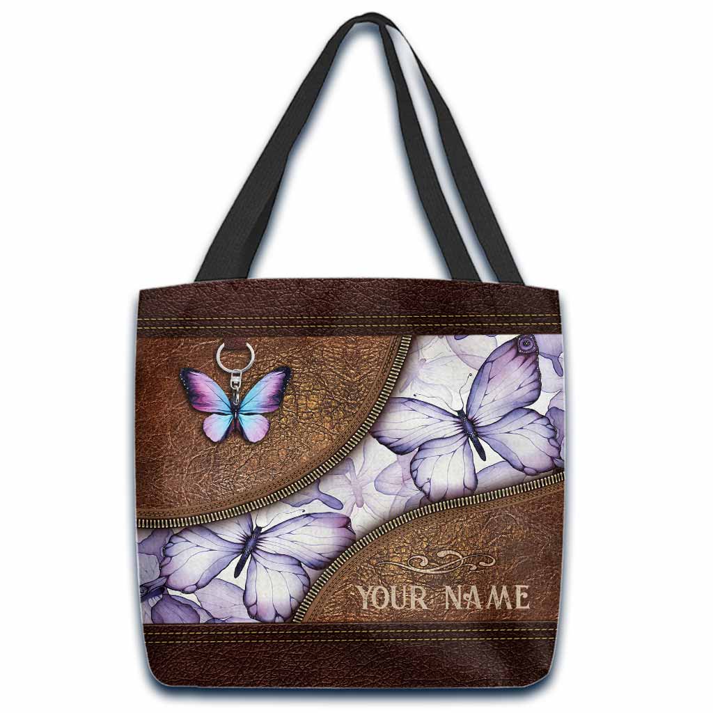 Faith Hope Love - Butterfly Personalized  Tote Bag