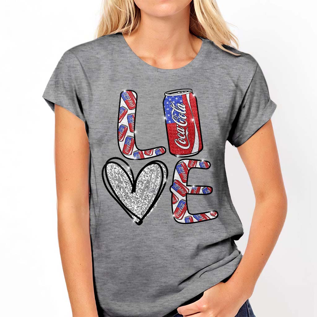 Love Summer Patriotic Carbonated Drink T-shirt and Hoodie