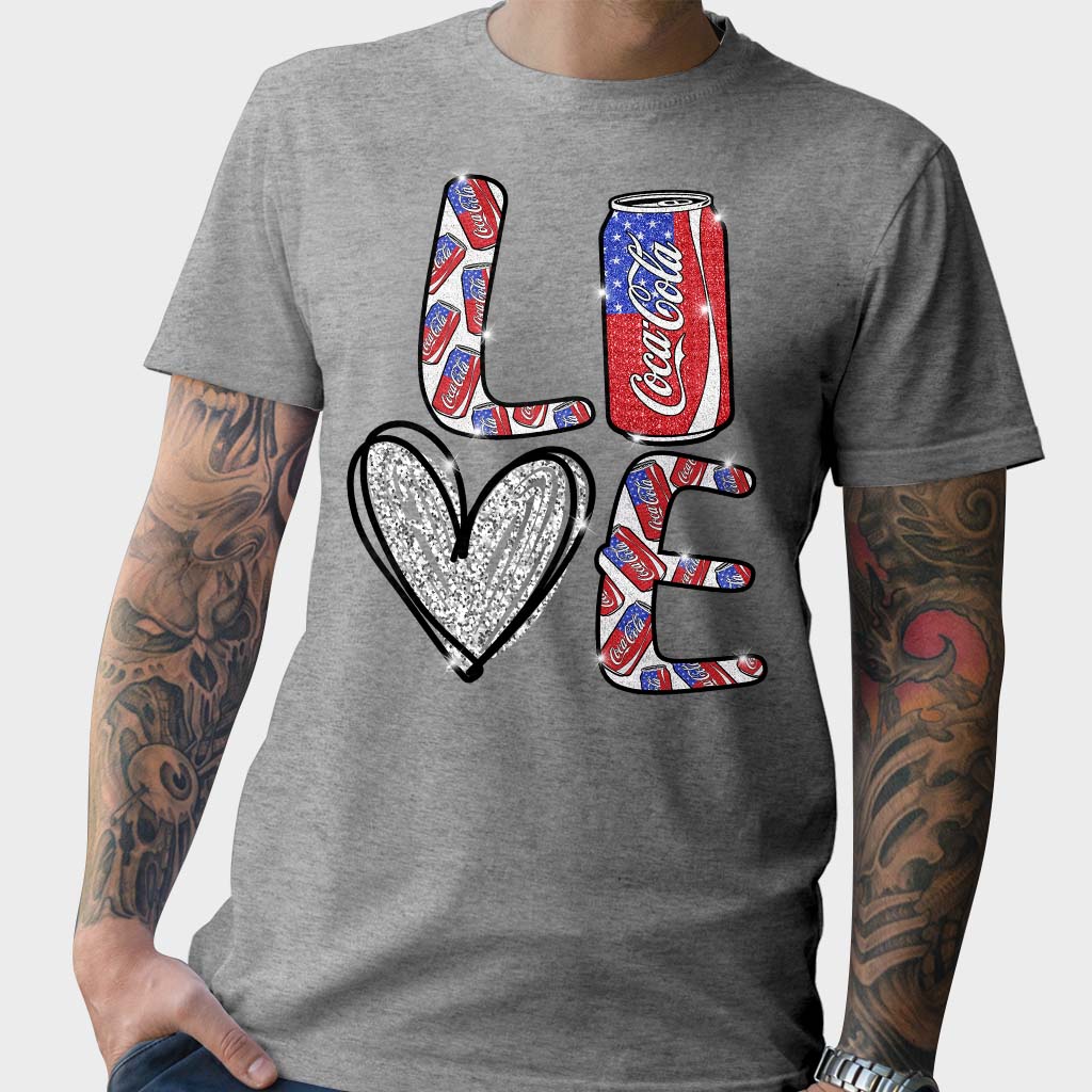 Love Summer Patriotic Carbonated Drink T-shirt and Hoodie