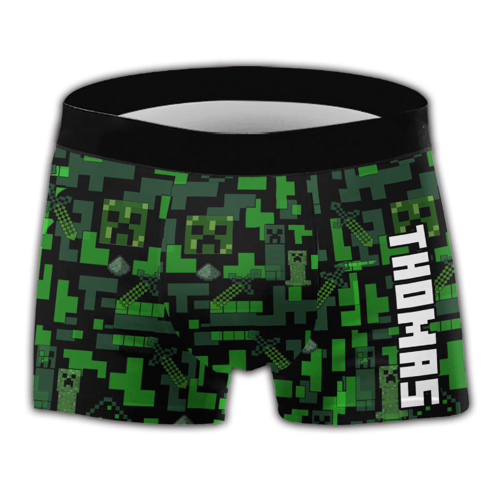 Digging Your Style - Personalized Block World Men Boxer Briefs