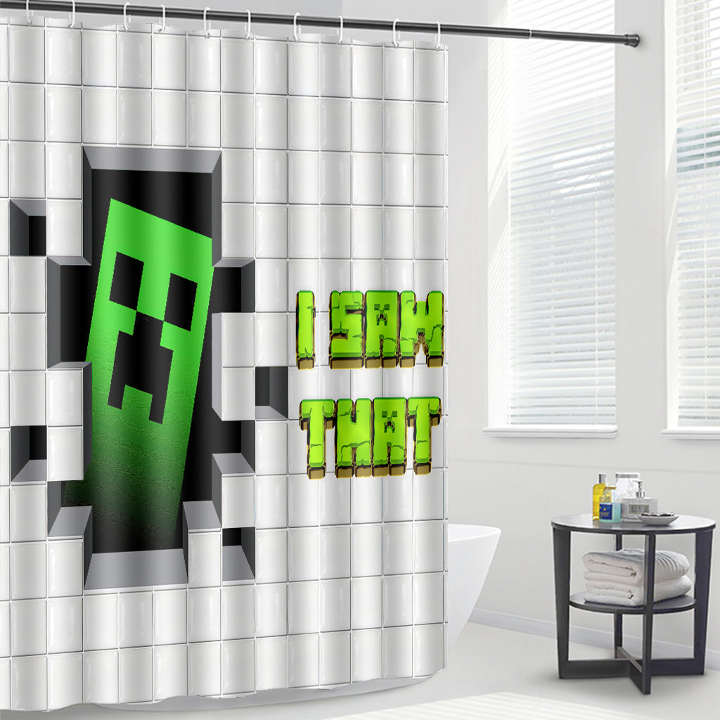 I Saw That - Personalized Block World Shower Curtain