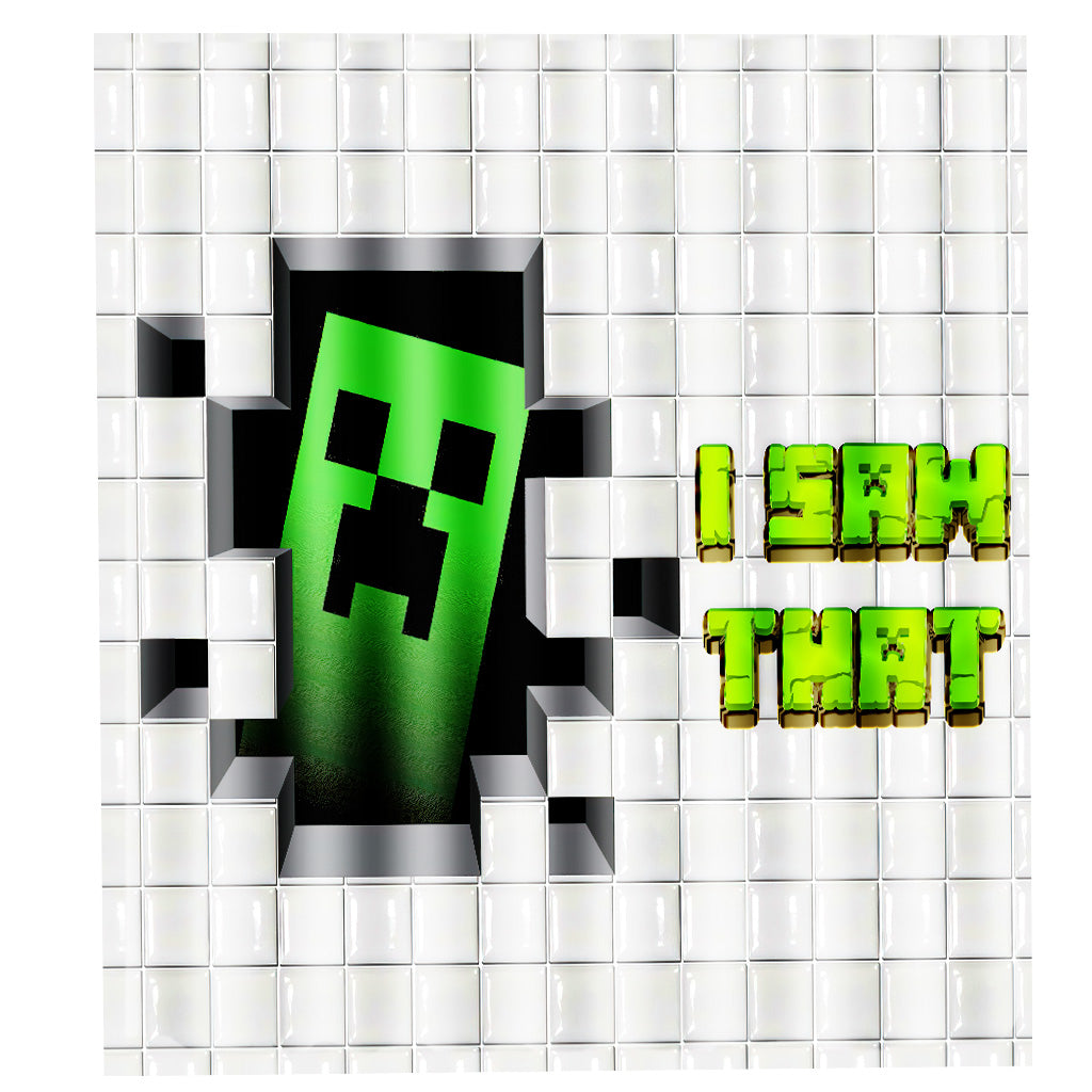I Saw That - Personalized Block World Shower Curtain