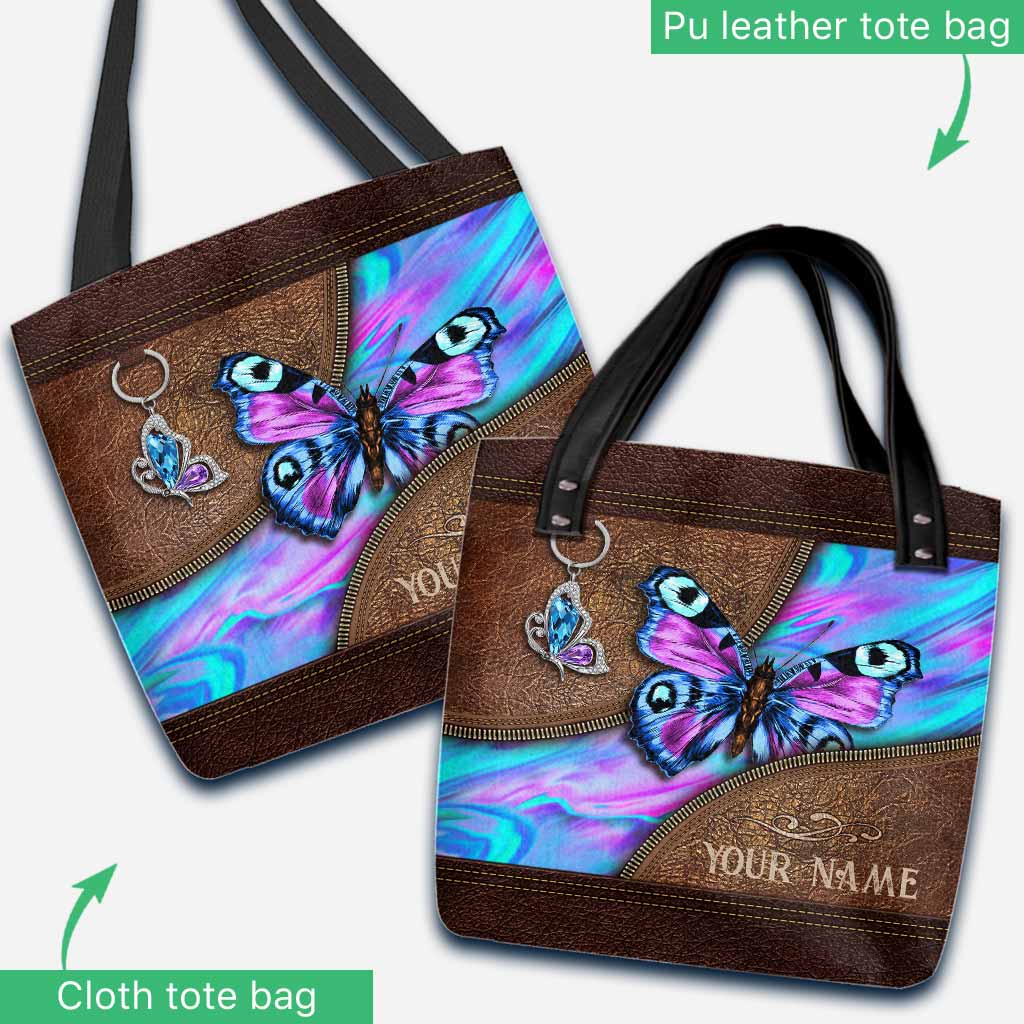 Love Butterfly Personalized  Tote Bag
