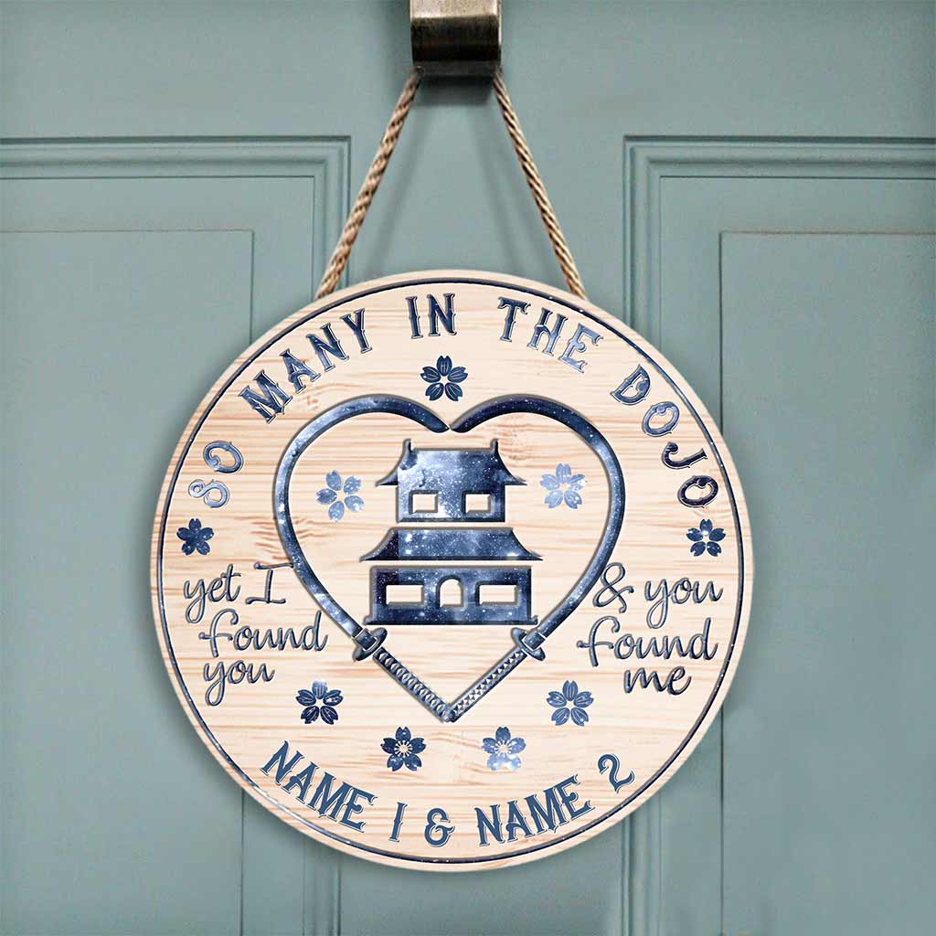 So many In The Dojo - Samurai Personalized Round Wood Sign
