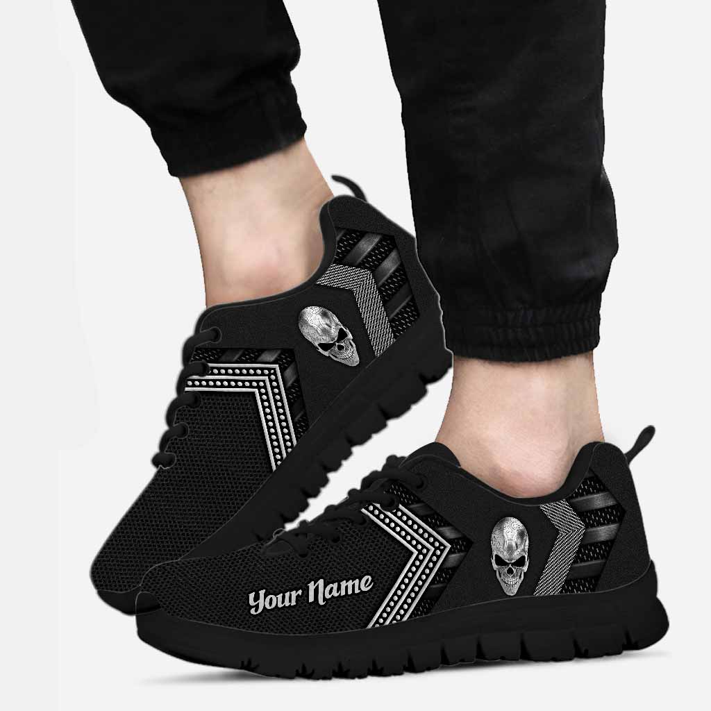 Cool Skull - Personalized Skull Sneakers With 3D Pattern Print