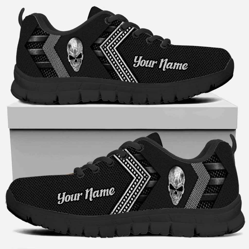 Cool Skull - Personalized Skull Sneakers With 3D Pattern Print