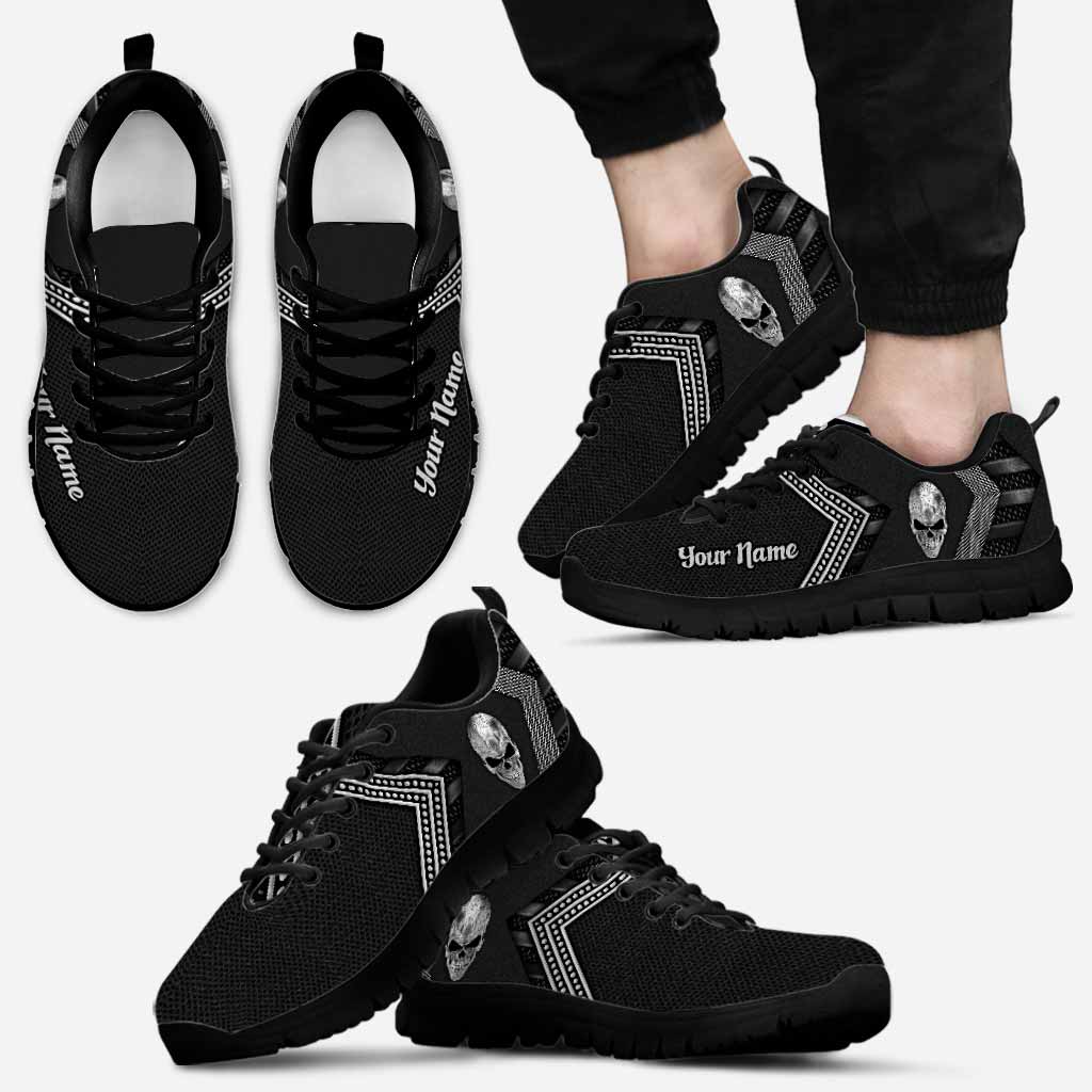 Cool Skull - Personalized Skull Sneakers With 3D Pattern Print