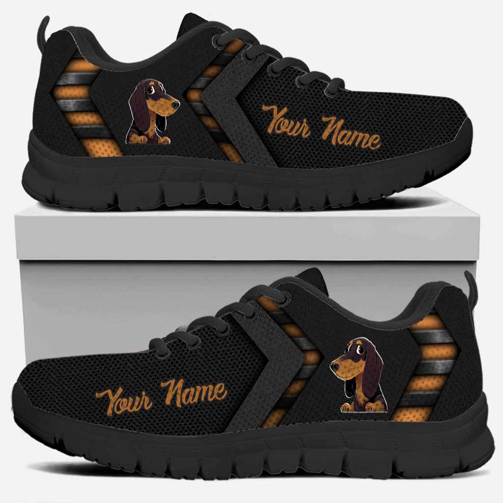 Never Walk Alone Cute Dachshund - Personalized Sneakers