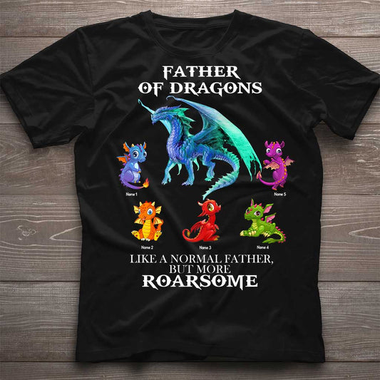 Father Of Dragons - Personalized Father's Day T-shirt and Hoodie