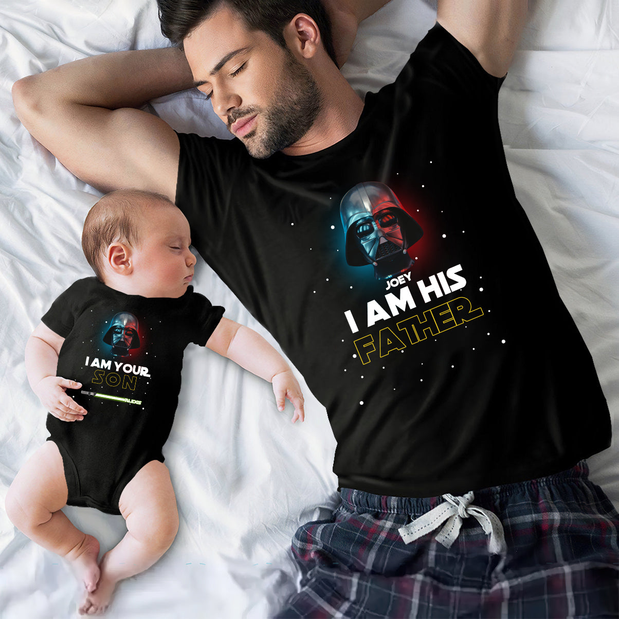 I Am Your Father - Personalized The Force T-shirt And Baby Onesie