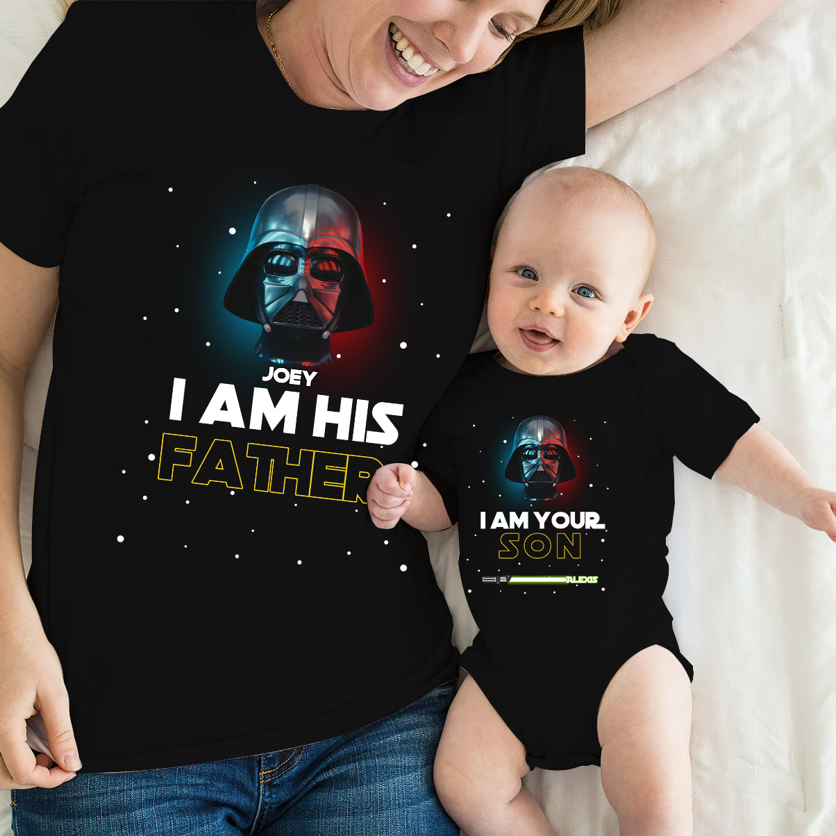 I Am Your Father - Personalized The Force T-shirt And Baby Onesie
