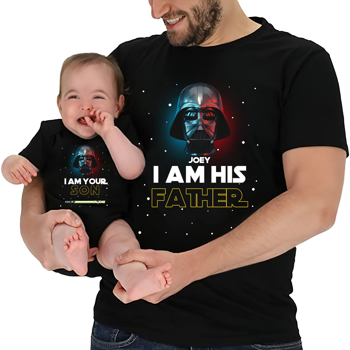 I Am Your Father - Personalized The Force T-shirt And Baby Onesie