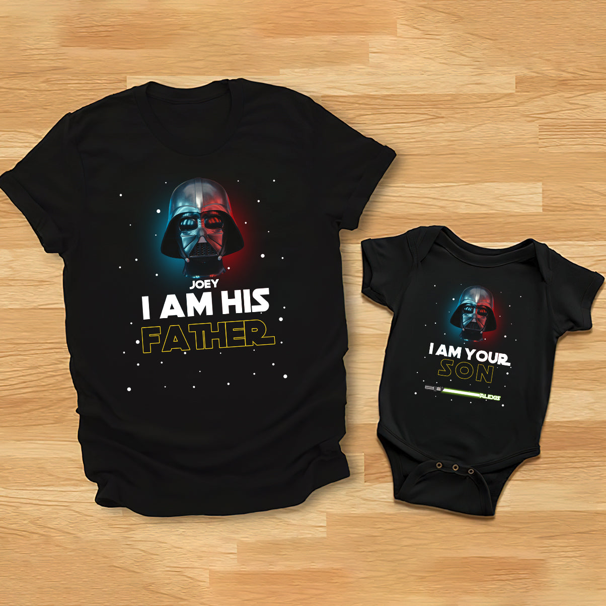 I Am Your Father - Personalized The Force T-shirt And Baby Onesie