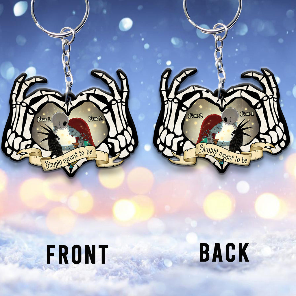 Simply Meant To Be - Personalized Nightmare Keychain (Printed On Both Sides)