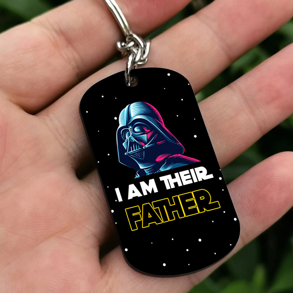 I Am Their Father - Personalized The Force Stainless Steel Keychain