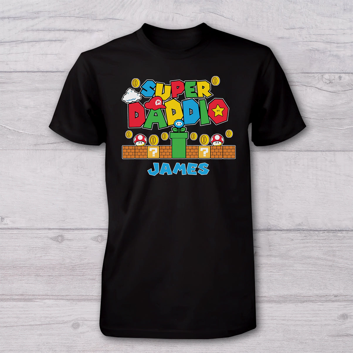 Super Daddio - Personalized Super Plumber T-shirt And Baby Onesie