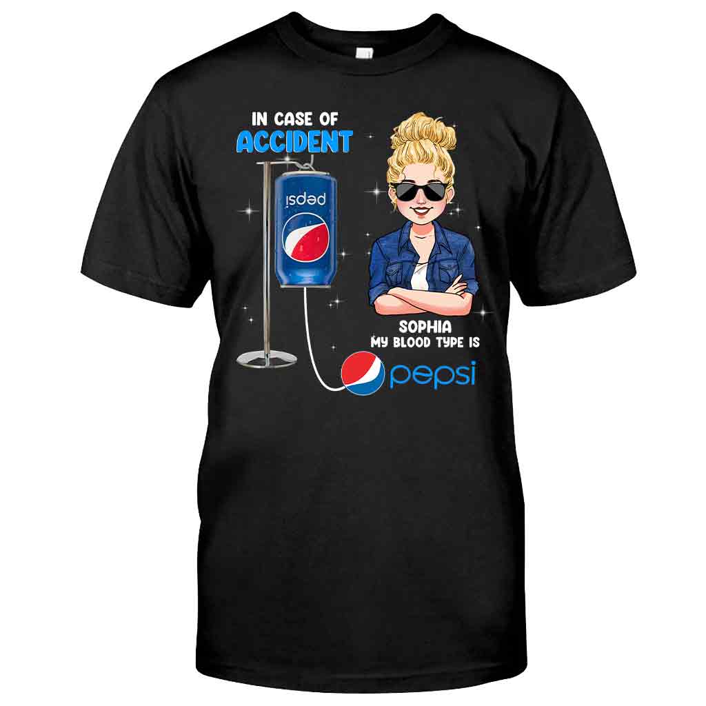 My Blood Type - Personalized Blue Soft Drink T-shirt and Hoodie