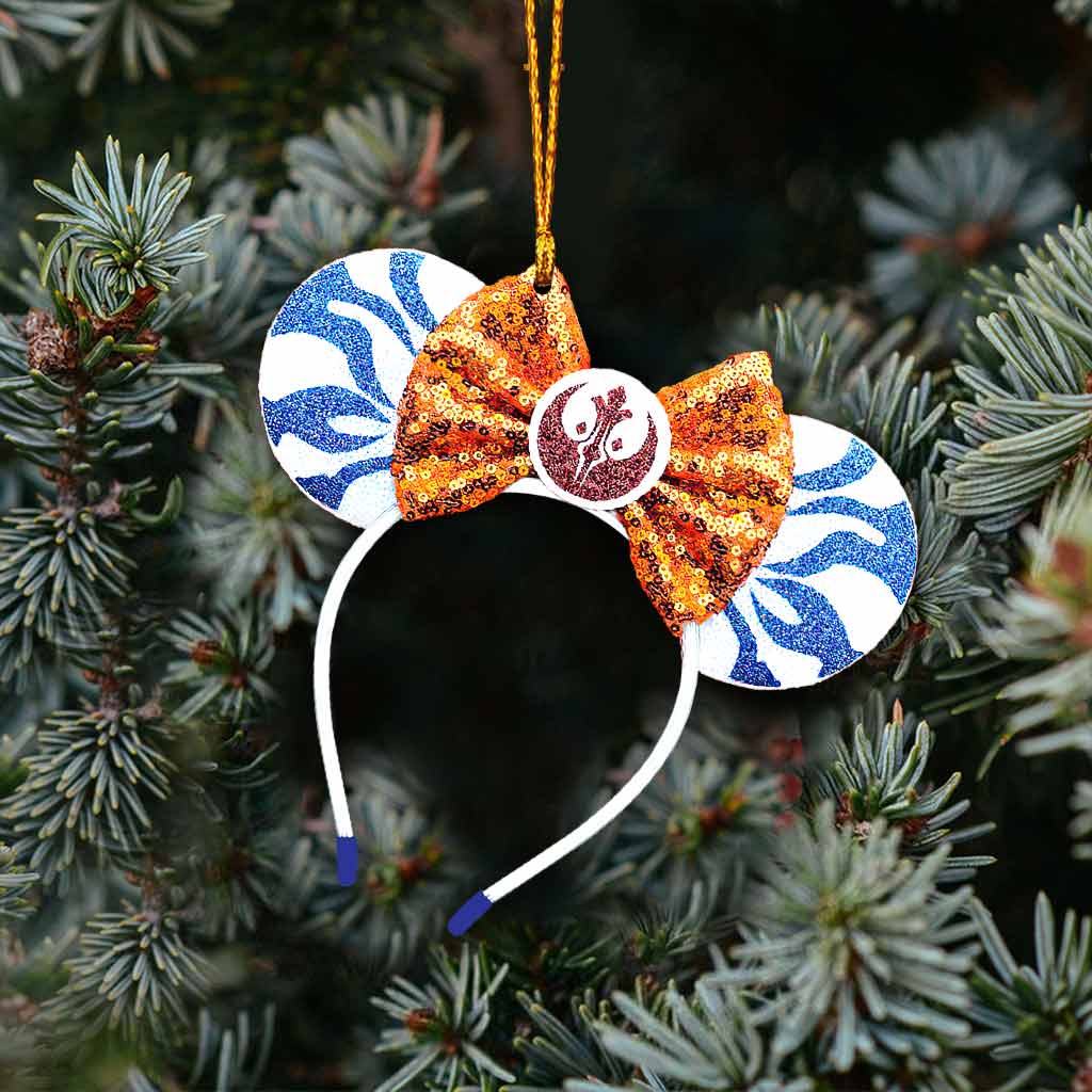 Galaxy Magic - Christmas Mouse Ornament With 3D Pattern Print (Printed On Both Sides)
