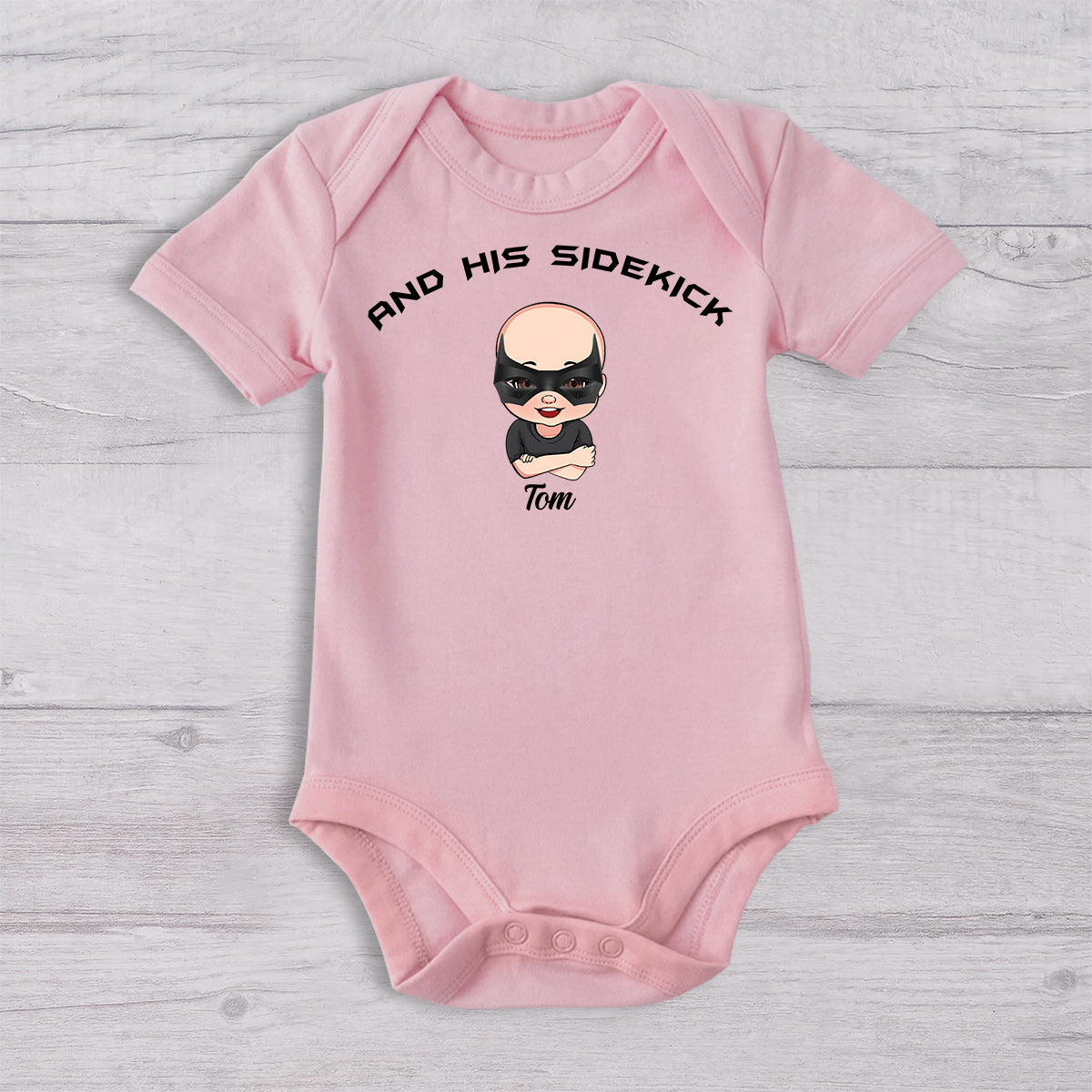 Dad Man Superhero Dad - Personalized Father T-shirt And Baby Onesie