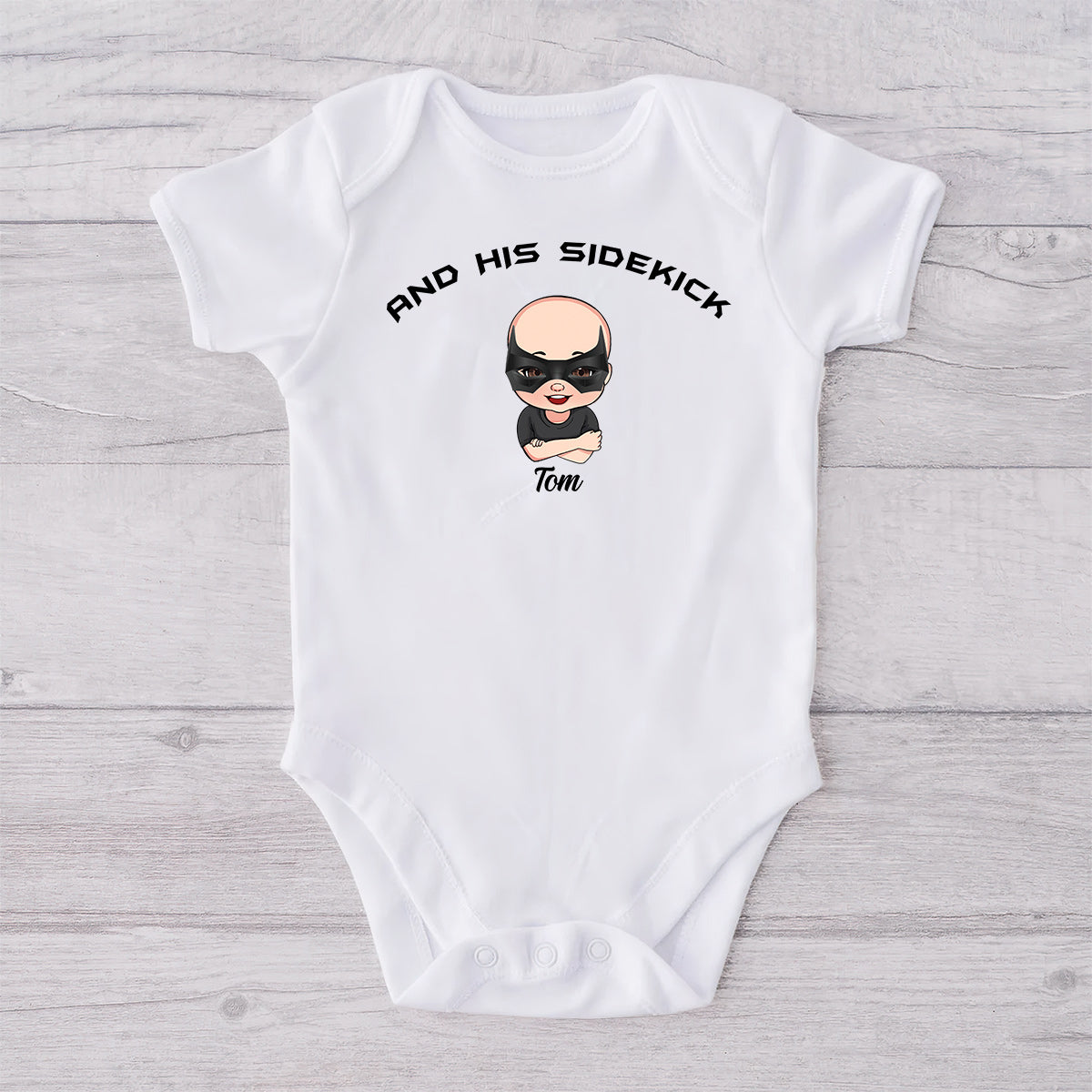 Dad Man Superhero Dad - Personalized Father T-shirt And Baby Onesie