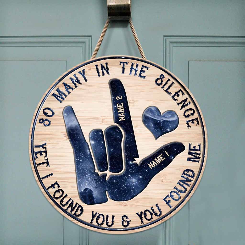 So Many - American Sign Language (ASL) Personalized Round Wood Sign