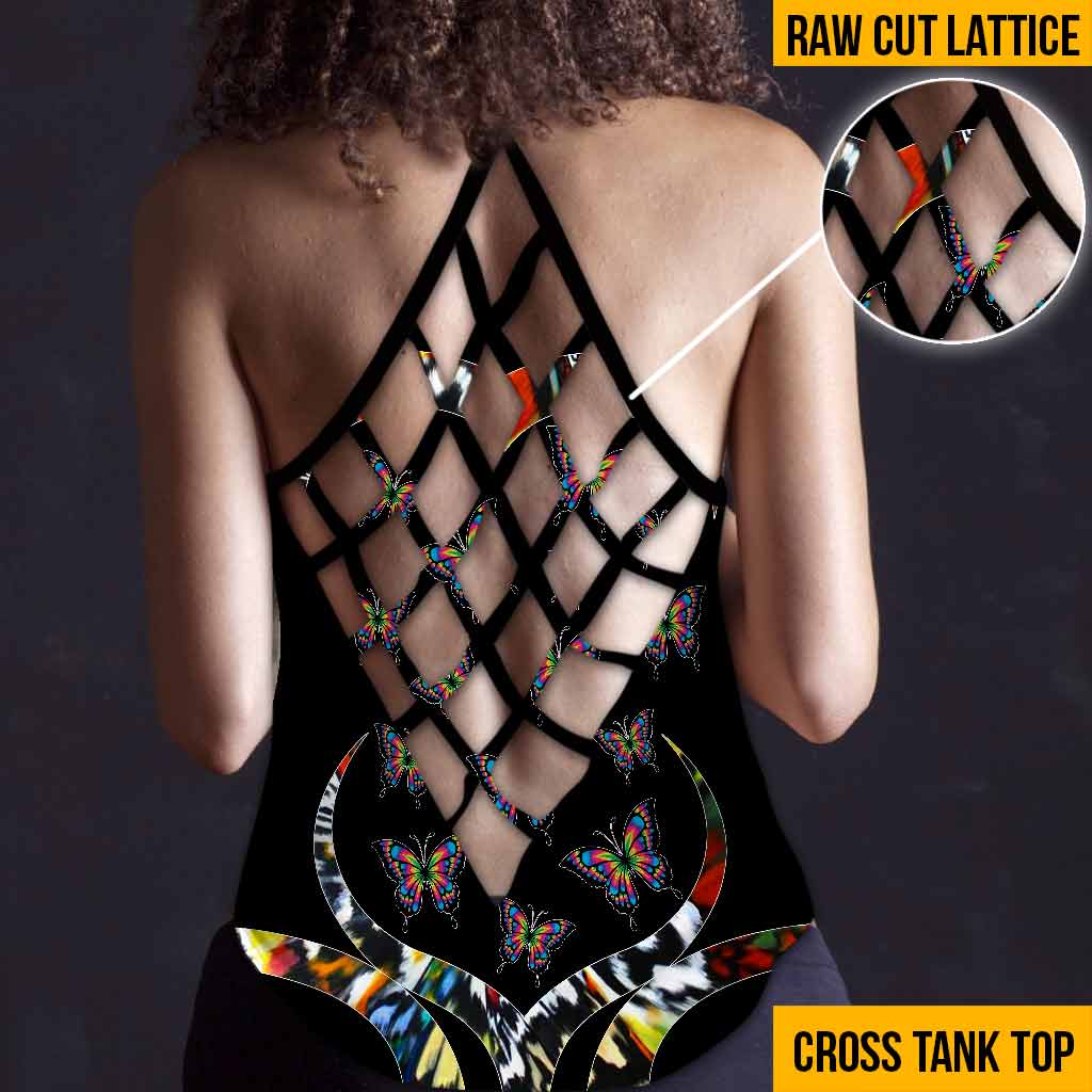They Whispered To Her - Butterfly Cross Tank Top