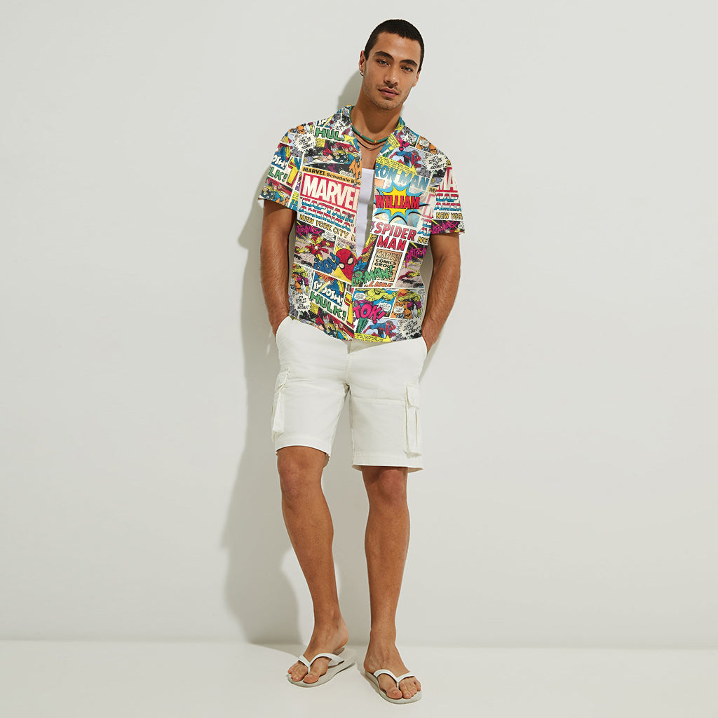 My Favorite Hero - Personalized Marvelous Universe Hawaiian Shirt