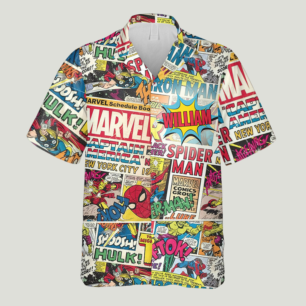 My Favorite Hero - Personalized Marvelous Universe Hawaiian Shirt