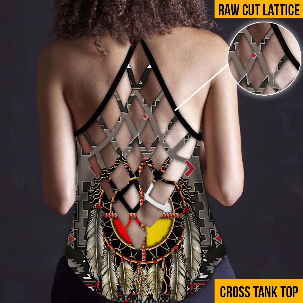 Medicine Wheel Dream Catcher - American Indian Cross Tank Top