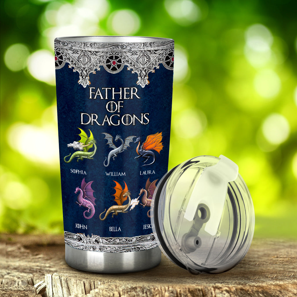 Father Of Dragons - Personalized Thrones Game Tumbler