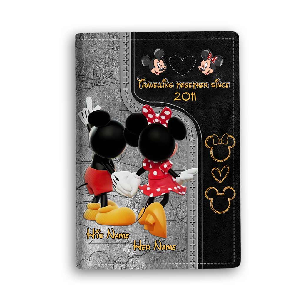 Travelling Together Since - Personalized Mouse Passport Holder