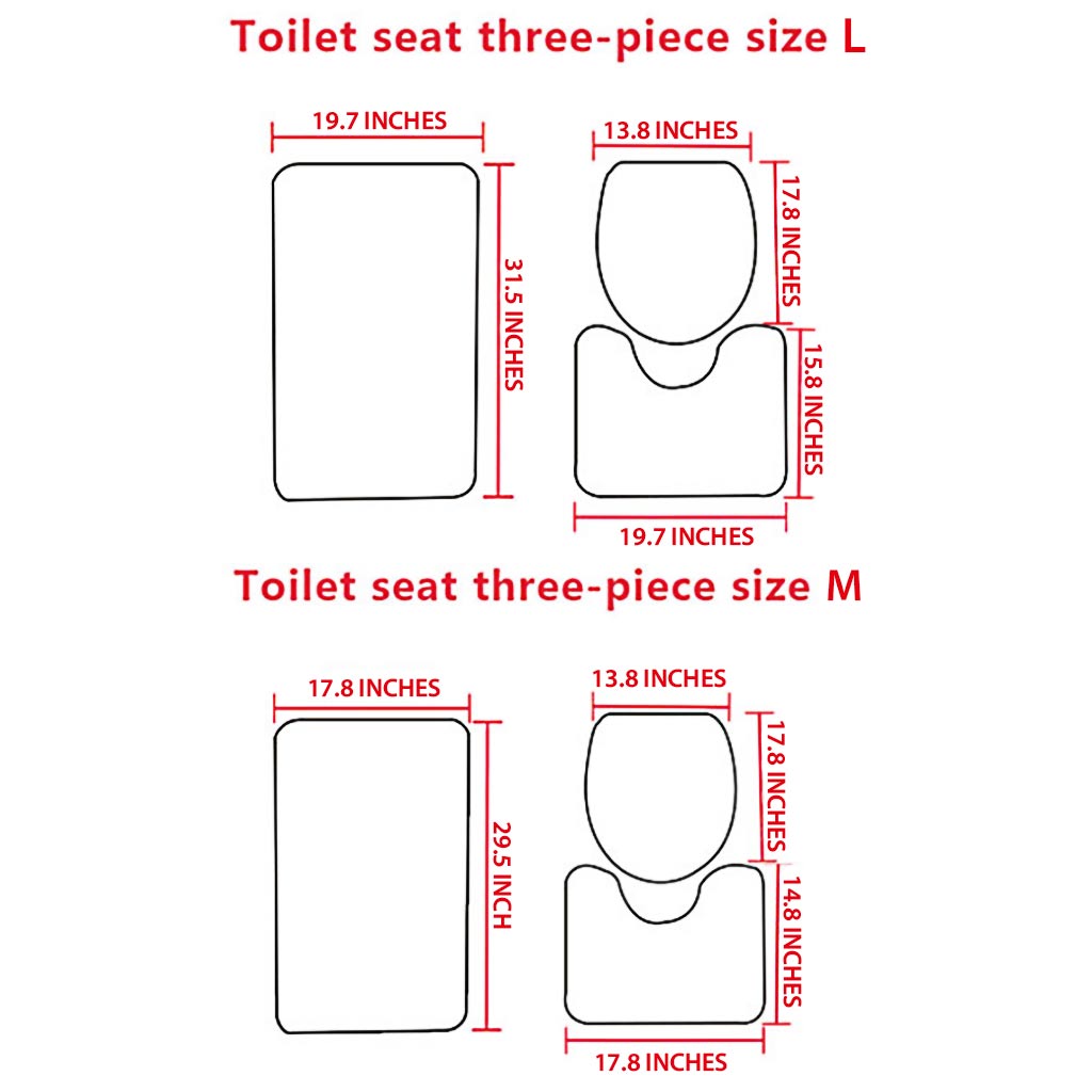 Nice Butt - Ohana 3 Pieces Bathroom Mats Set