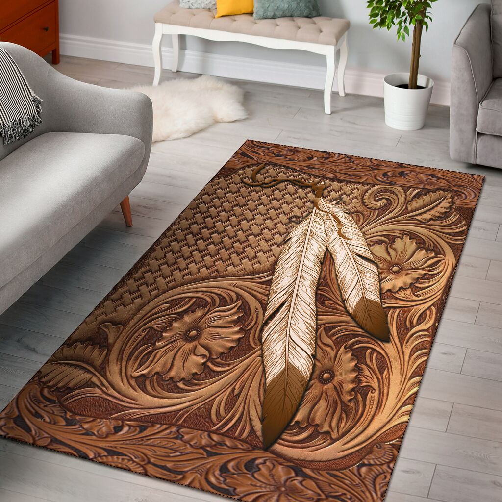 Native American India Feather American Indian Rug 0622