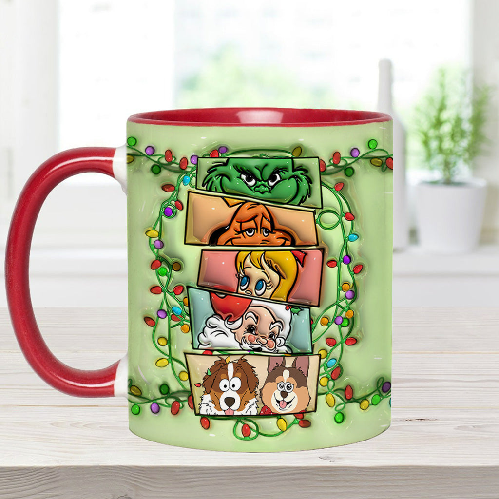 Green Squad With Dog Cat - Personalized Dog Accent Mug
