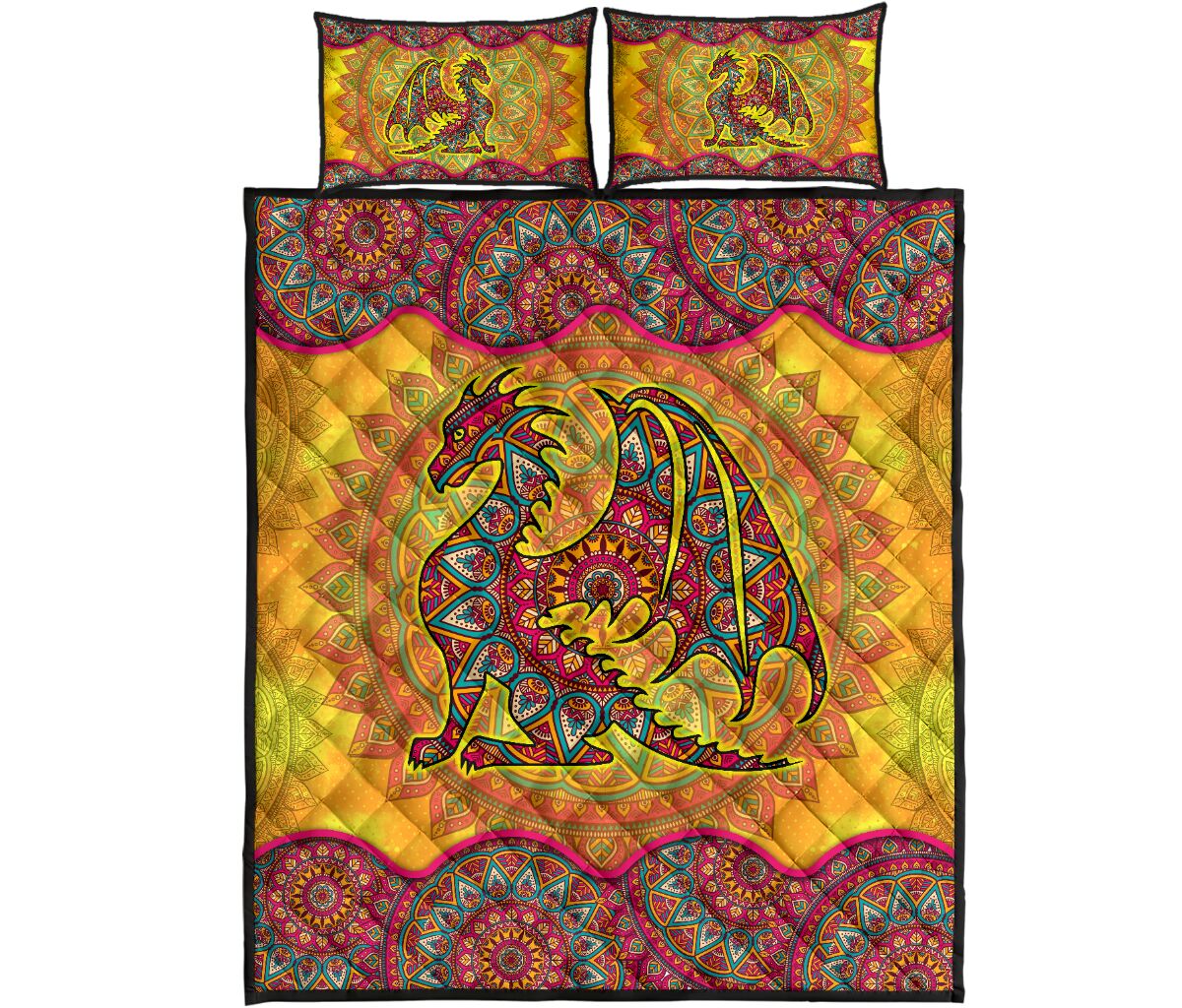 Colorful Dragon Dragon Quilt Set 0622