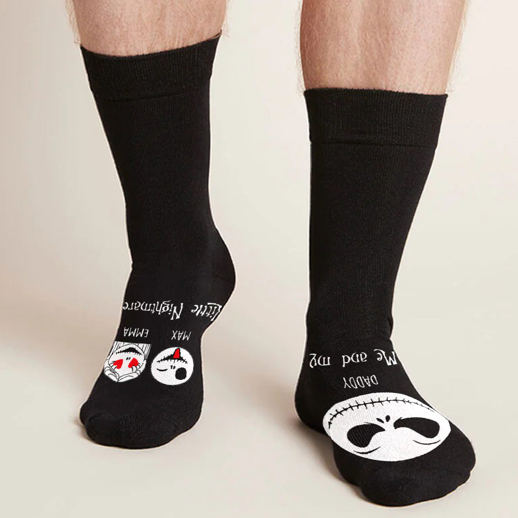 Me And My Little Nightmares - Personalized Father's Day Nightmare Socks