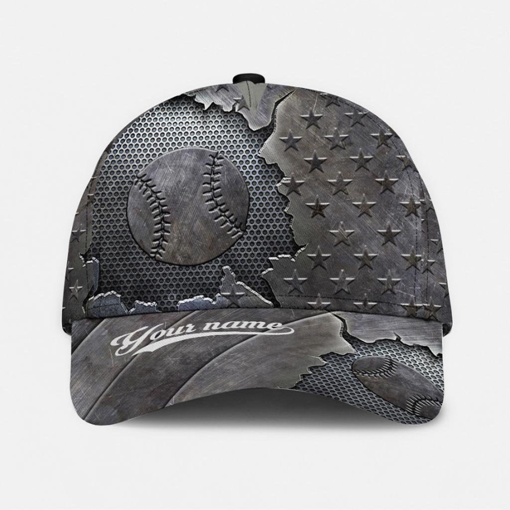 Love Baseball Personalized Cap With Printed Vent Holes