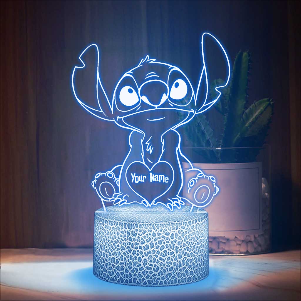Ohana Means Family - Personalized Shaped Plaque Light Base