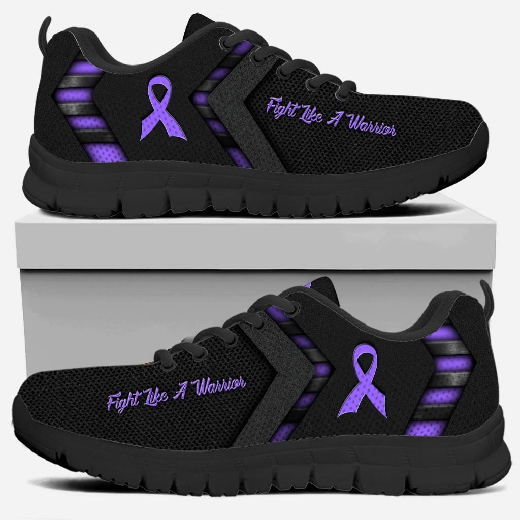 Fight Like A Warrior - Personalized Fibromyalgia Awareness Sneakers