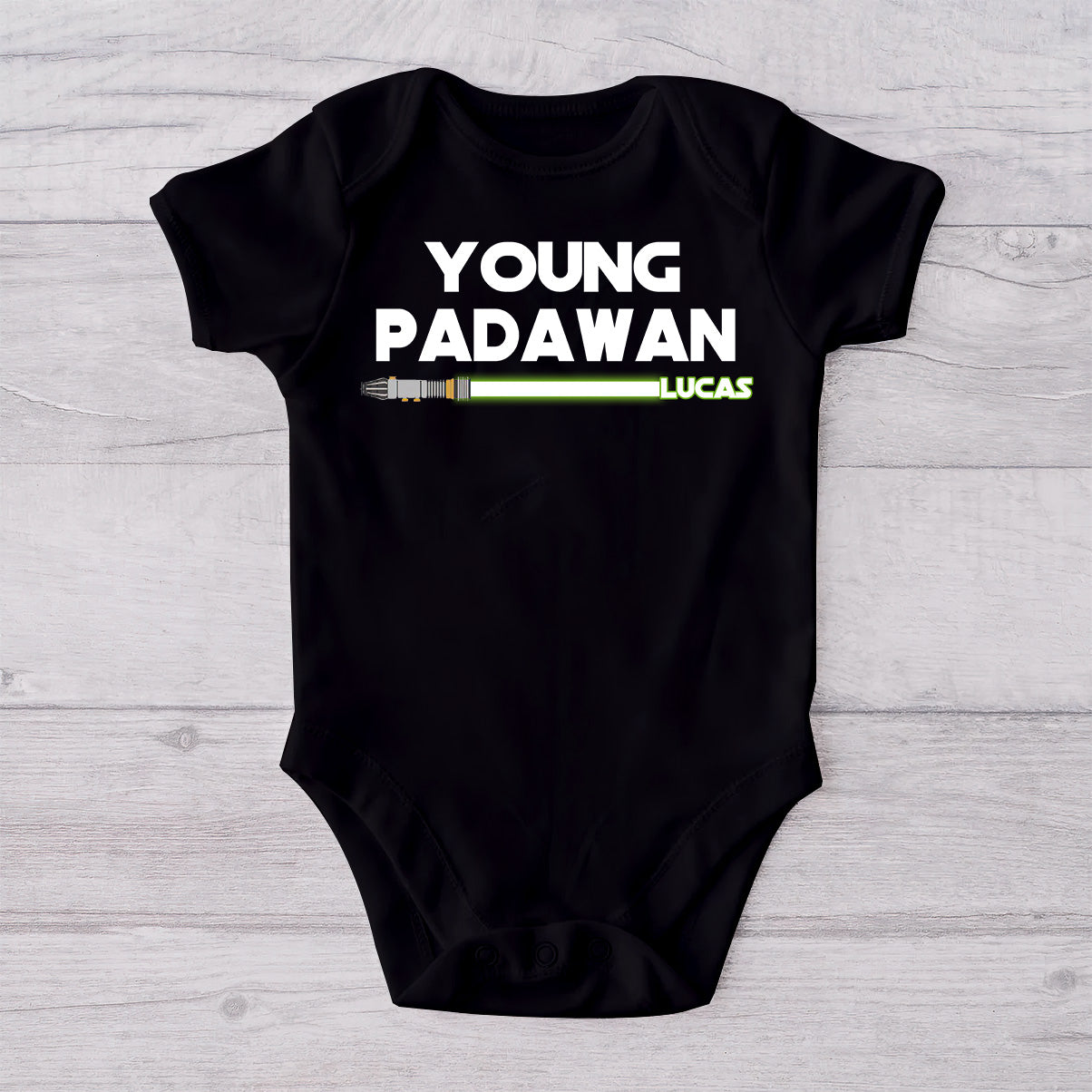 First Father's Day - Personalized The Force T-shirt And Baby Onesie