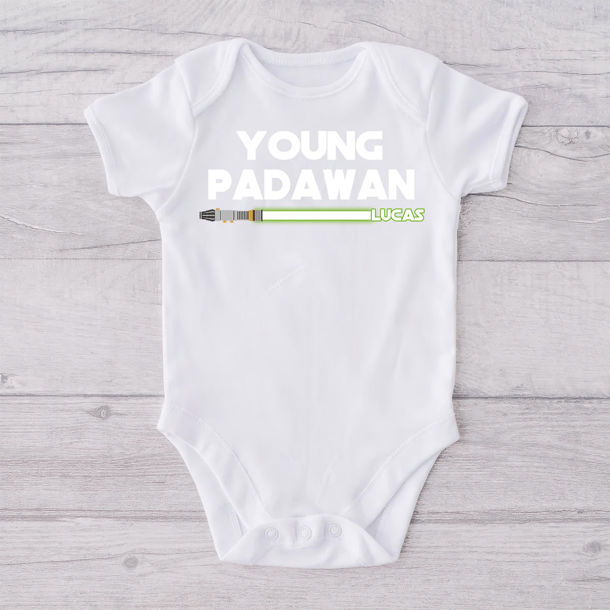 First Father's Day - Personalized The Force T-shirt And Baby Onesie