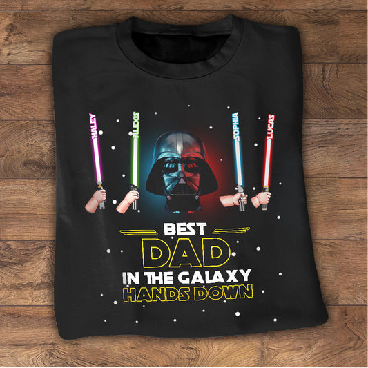 Best Dad In The Galaxy - Personalized The Force T-shirt and Hoodie