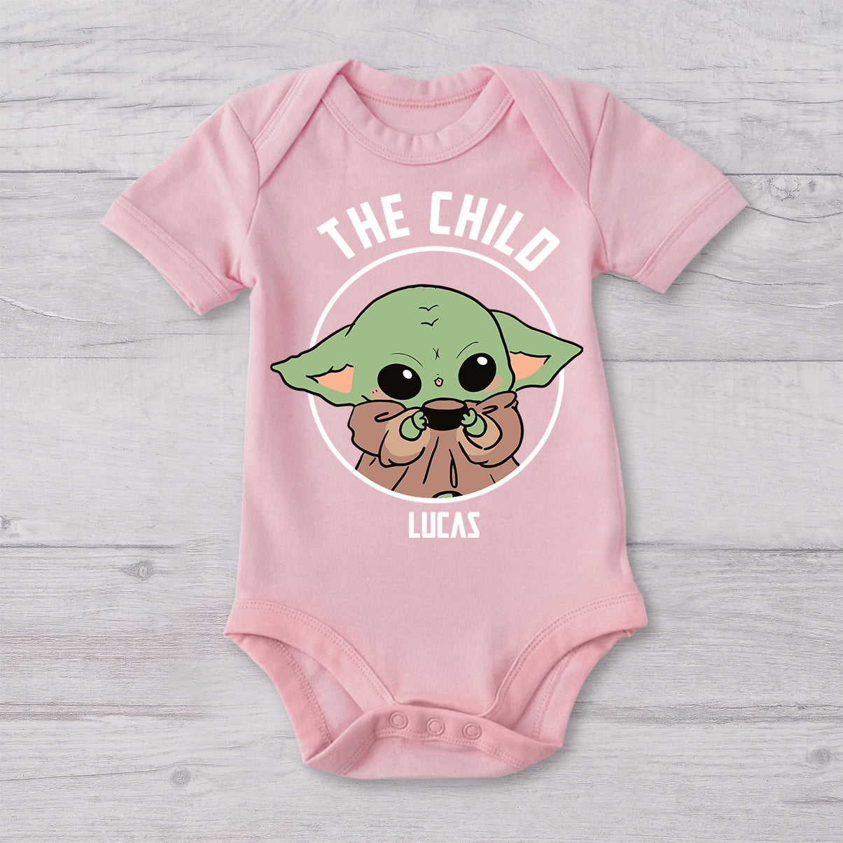 First Father's Day - Personalized The Force T-shirt And Baby Onesie